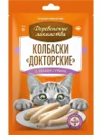 Деревенские лакомства колбаски Докторские 6*0,01кг с крабом сурими для кошек (79217872)