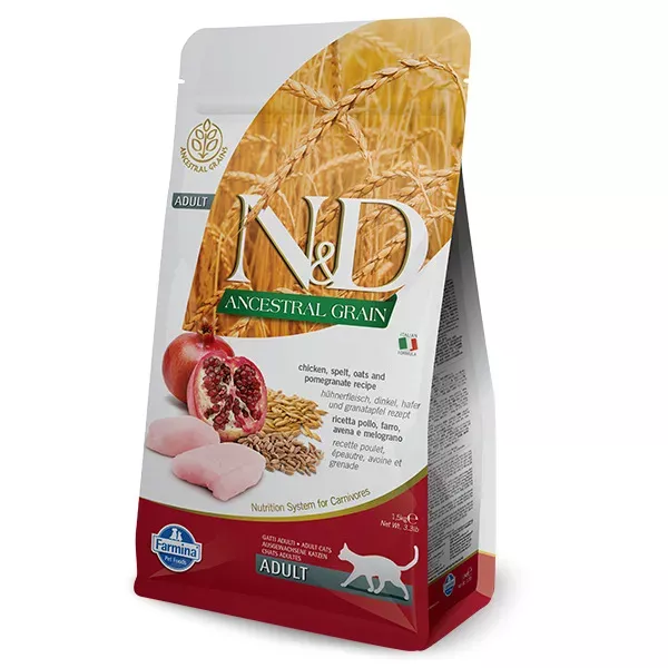 Farmina (Фармина) N&D Low Grain Cat 1,5кг низкозерновой курица и гранат сухой для кошек (4036)