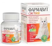 Фармавит Актив 60таб. 0,03кг витаминно-минеральный комплекс для кошек красота и здоровье шерсти