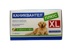 Каниквантел Плюс XL: антигельминтик, 12 таблеток, для собак  крупных пород, 1таб./20кг (ЛИЦЕНЗИЯ) Каниквантел Плюс XL: антигельминтик, 12 таблеток, для собак  крупных пород, 1таб./20кг (ЛИЦЕНЗИЯ)