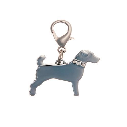 Адресник (V.I.Pet) Силуэт Джек-рассел со стразами 30*25 мм, гравировка 19006