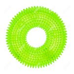 Игрушка (Wogy) Кольцо пищалка с шипами, мигает для собак d=12см