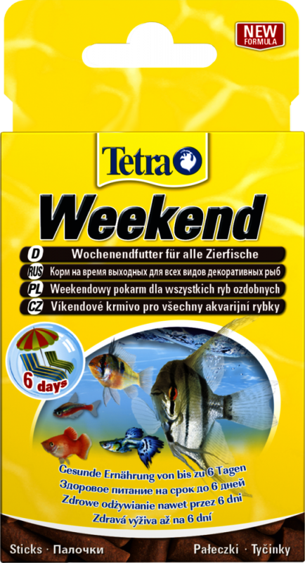 Tetra  Weekend корм палочки на время отпуска до 6 дней, 20 шт.