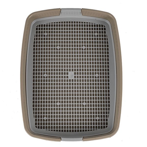 Туалет Сибирская кошка Мяус с сеткой высокие ножки (40*30*7) капучино