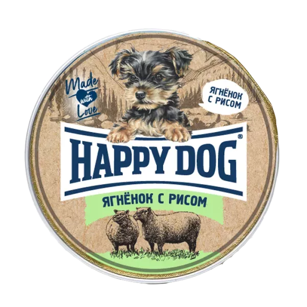 Happy Dog Natur Line 0,125кг ягненок с рисом паштет для собак