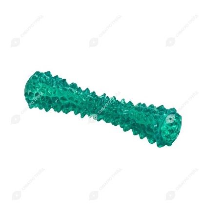 Игрушка Wogy Палка игольчатая со сквозным отверстием 14.5х3.5см, TPR, микс для собак