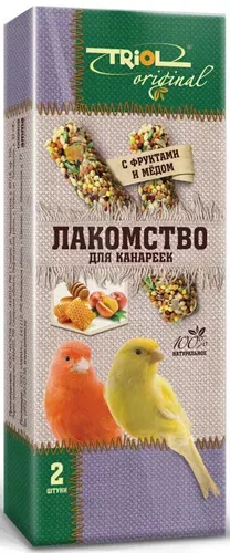 Triol 0,055кг лакомство с фруктами и мёдом для канареек (2 шт)