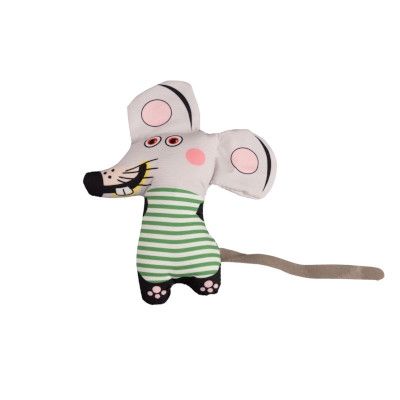 Игрушка Nunbell погремушка Мышонок-Амиго 15х14х3см, уши шуршат, микс для кошек