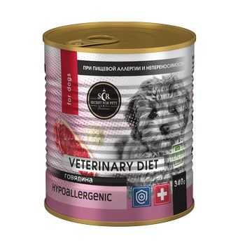 Секрет (Secret Premium) Vet Diet Hypoallergenic 0,34кг лечебные гипоаллергенные консервы для собак