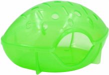 Домик (Зооэкспресс) DeLuxe без дверцы полупрозрачный 18*12*9 см для хомяка