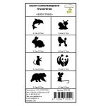 Трафарет (Crazy Liberty) Animals для окрашивания шерсти 8 шт.  Трафарет (Crazy Liberty) Animals для окрашивания шерсти 8 шт.