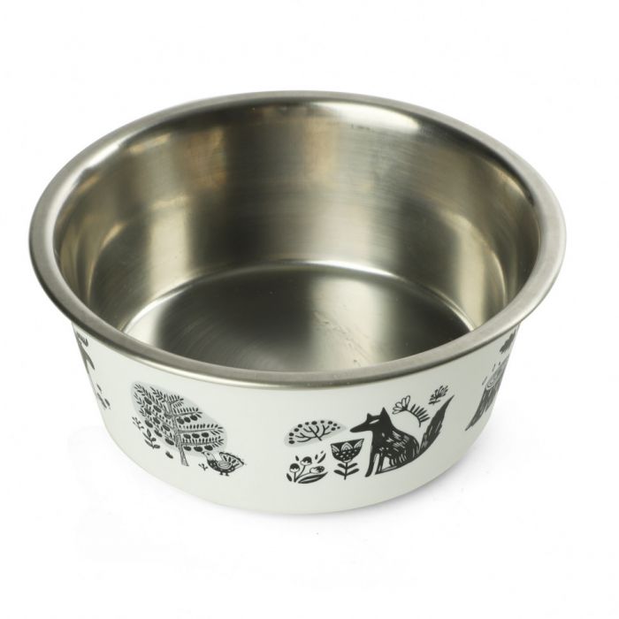 Миска (Triol) металл. на резинке 'Лес', 0,35л