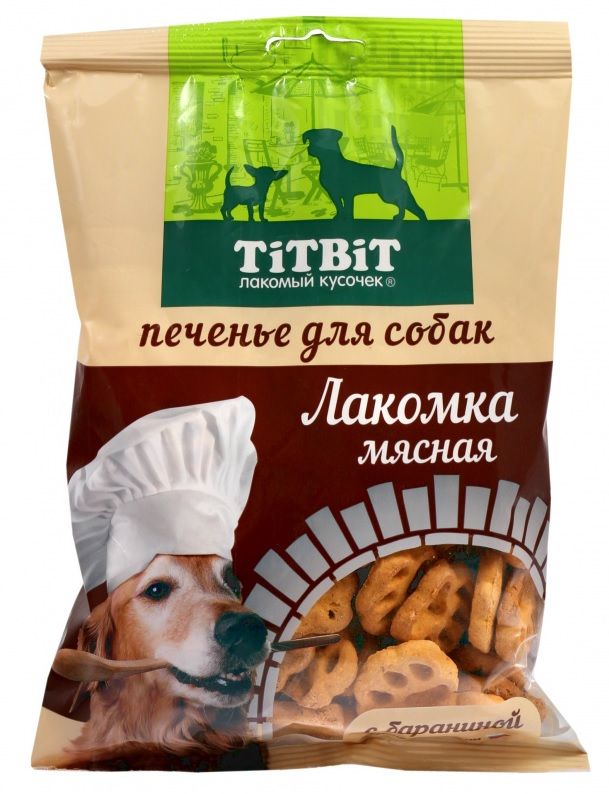 TiTBiT 0,2кг лакомка мясная с бараниной печенье для собак