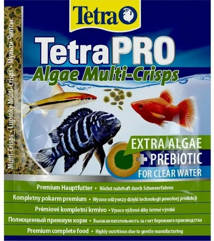 Tetra Pro Algae Multi Crisp 0,012л корм чипсы со спирулиной для рыб (пакет)