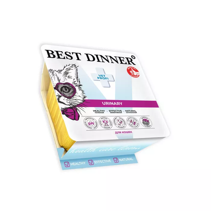 Best Dinner Vet Profi Urinary 0,1кг (диета при мочекаменной болезни) ягненок паштет для кошек (406524)