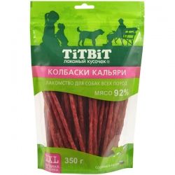 TiTBiT 0,35кг колбаски Кальяри для собак всех пород XXL выгодная упаковка