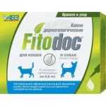 Капли дерматологические (АВЗ) Fitodoc для  кошек и собак мелких пород (4пип) Капли дерматологические (АВЗ) Fitodoc для  кошек и собак мелких пород (4пип)