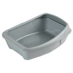 Туалет Сибирская кошка Евро глубокий с бортиком (44х32х16) пепельный