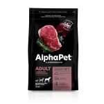 AlphaPet Superpremium (АльфаПет) 3кг с говядиной и потрошками сухой для собак крупных пород (312510) NEW