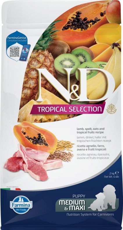 Farmina (Фармина) N&D Tropical Selection Dog 2кг ягненок для щенков медиум и макси