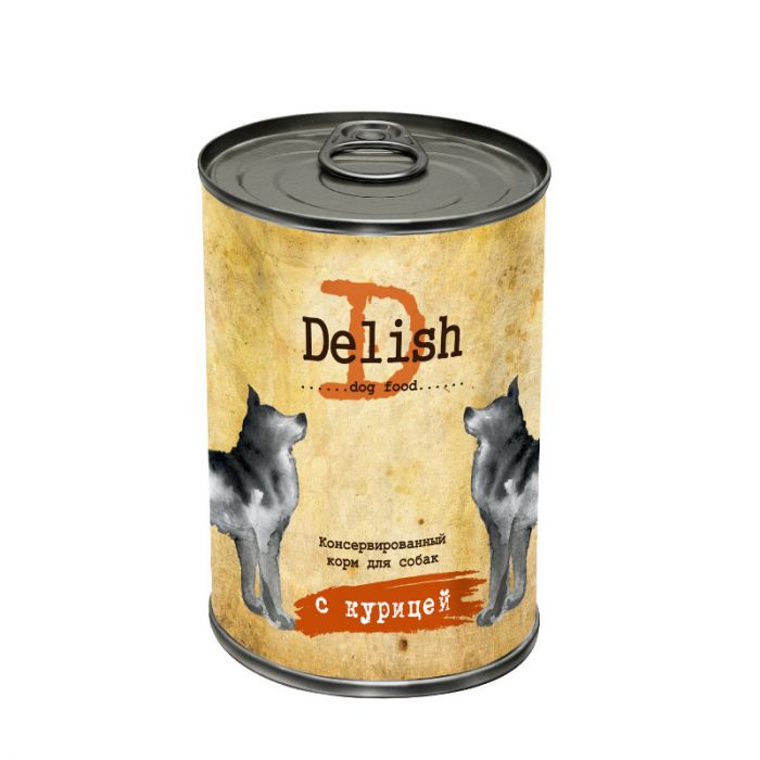 Delish 0,97кг курица консервы для собак