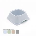 Миска (Зооэкспресс) квадратная 0,9 л пластмассовая для собак