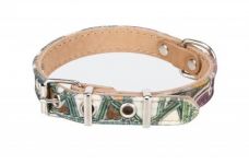 Ошейник (Аркон) Мозаика 16мм, 36см натуральный/зеленый