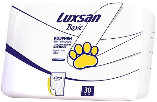 Пеленки (Luxsan) Коврики Basic для животных 40х60 30шт/уп (8)