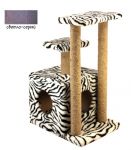 Домик (Меридиан) когтеточка Квадратный 2 полки, джут (52*37*64) светло-серый для кошек Домик (Меридиан) когтеточка Квадратный 2 полки, джут (52*37*64) светло-серый для кошек