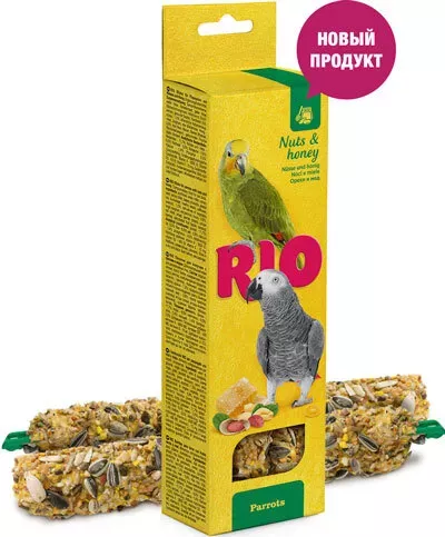 Rio 0,09кг*2шт палочки для попугаев  с медом и орехами