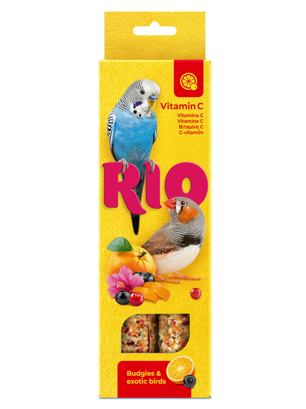 Rio палочки 0,04кг*2шт для волнистых попугайчиков и экзотов Витамин С, 80г