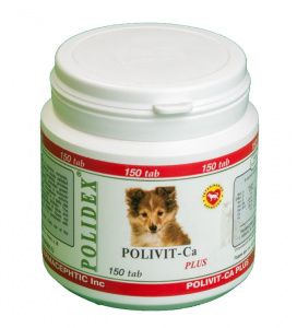 Polidex Polivit-Ca Plus 150шт витаминно-минеральный комплекс для собак