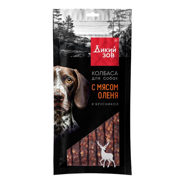 TitBit 0,085кг Дикий Зов колбаса с мясом оленя и брусникой для собак