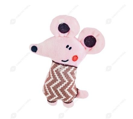 Игрушка Wogy Мышка мягкая 14.5х10см, микс для кошек