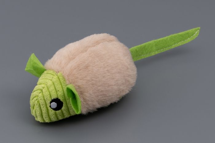 Игрушка Wogy Мышка меховая, микс для кошек 20/12х6х6см