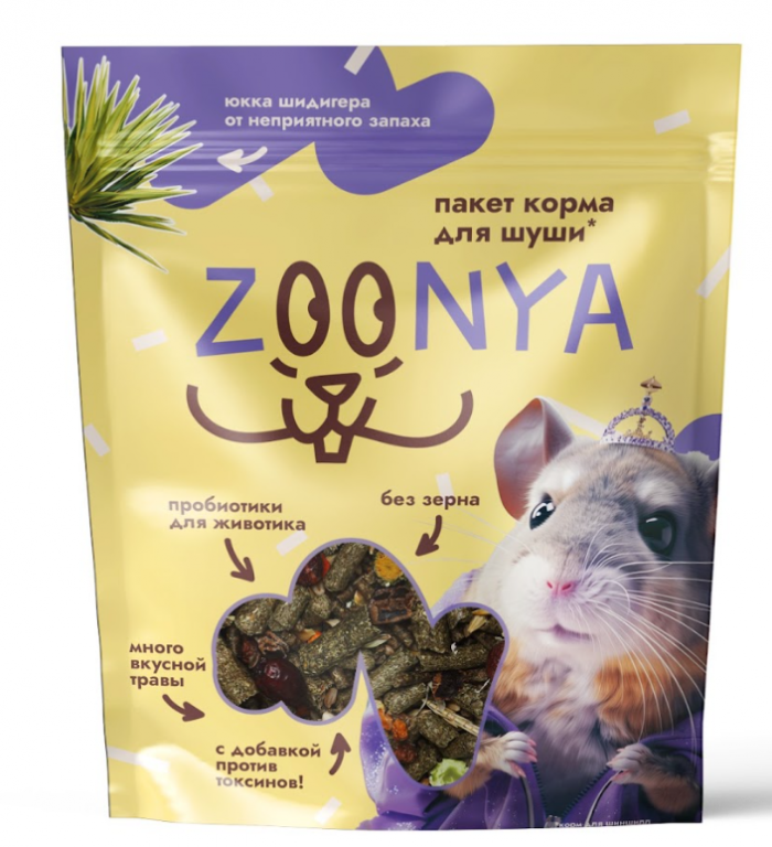 Zoonya 0,5кг корм для шиншилл (520066)