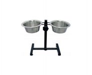 Комплект (Уют) стойка с металлическими мисками 2х1500мл