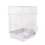 Клетка №1 прямоугольная, укомплектованная 30*23*39см, фиолетовая для птиц ДКпА105=белая