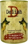 Delish 0,97кг говядина и ягнёнок консервы для собак