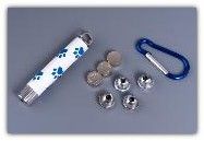 Игрушка (Wogy)  Указка лазерная 7.5см с насадками 4шт и карабином для кошек