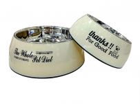 Подставка Догман пластиковая с двумя метал. мисками на резинке 0,48л