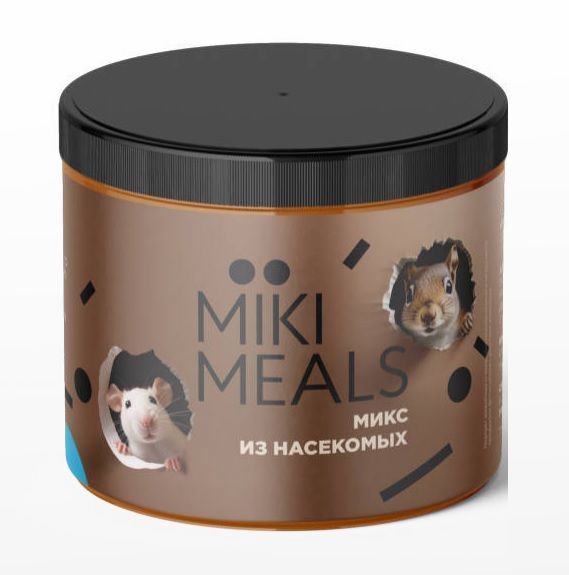 Микимилс (Mikimeals) 0,05кг Смесь насекомых для грызунов, банка (477436)