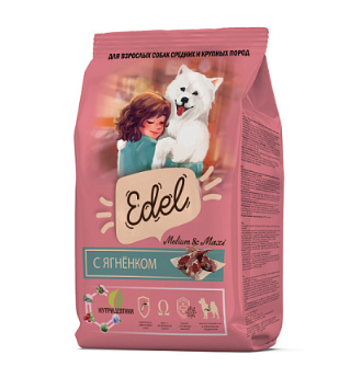 Edel Dog Medium & Maxi Lamb 20кг говядина сухой для собак средних и крупных пород (406098) (Только дл заводчиков)