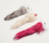 Игрушка Wogy набор Мышки 2шт 12х3х3см, натуральный мех норки, микс для кошек