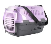 Переноска (Зооэкспресс) Турне с пластиковой дверцей (коврик + ремень) 48*32*32 см для животных фиолетовая Переноска (Зооэкспресс) Турне с пластиковой дверцей (коврик + ремень) 48*32*32 см для животных фиолетовая