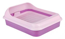 Туалет (Zoo Plast) Лекси с бортом и сеткой, розовый (60*40*60см) Туалет (Zoo Plast) Лекси с бортом и сеткой, розовый (60*40*60см)