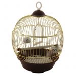 Клетка (Triol) для птиц 23BG круглая, d23*36,5см золото