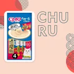 Inaba Ciao Churu 4*0,014кг Тунец Магуро и морской гребешок лакомство-пюре для кошек