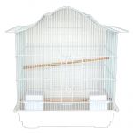 Клетка №1 фигурная, укомплектованная 47*36*55,5см, белая для птиц ДКп612=белый