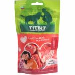 TiTBiT 0,1кг снеки Счастливые моменты мягкие с телятиной и клюквой для собак всех пород